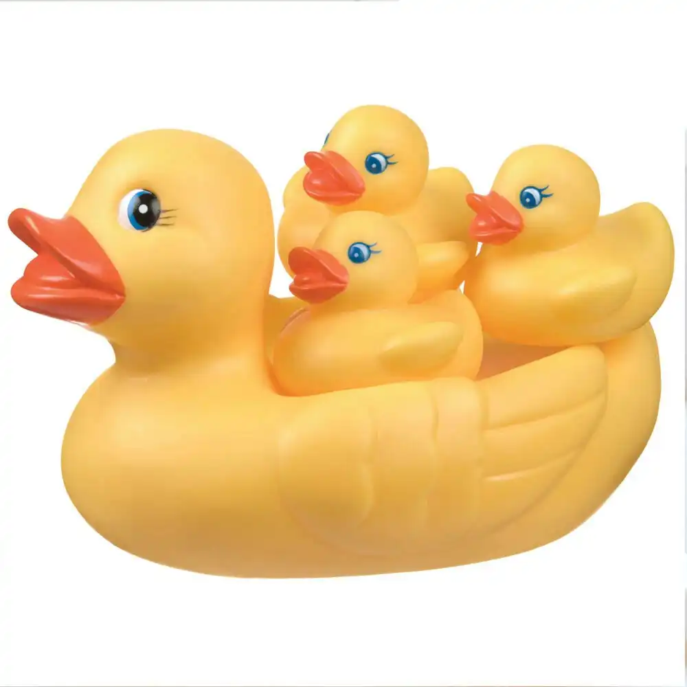 4pc Playgro Floating Rubber Ducks/Duckie Bath/Water Toys For Baby/Toddlers 6m+