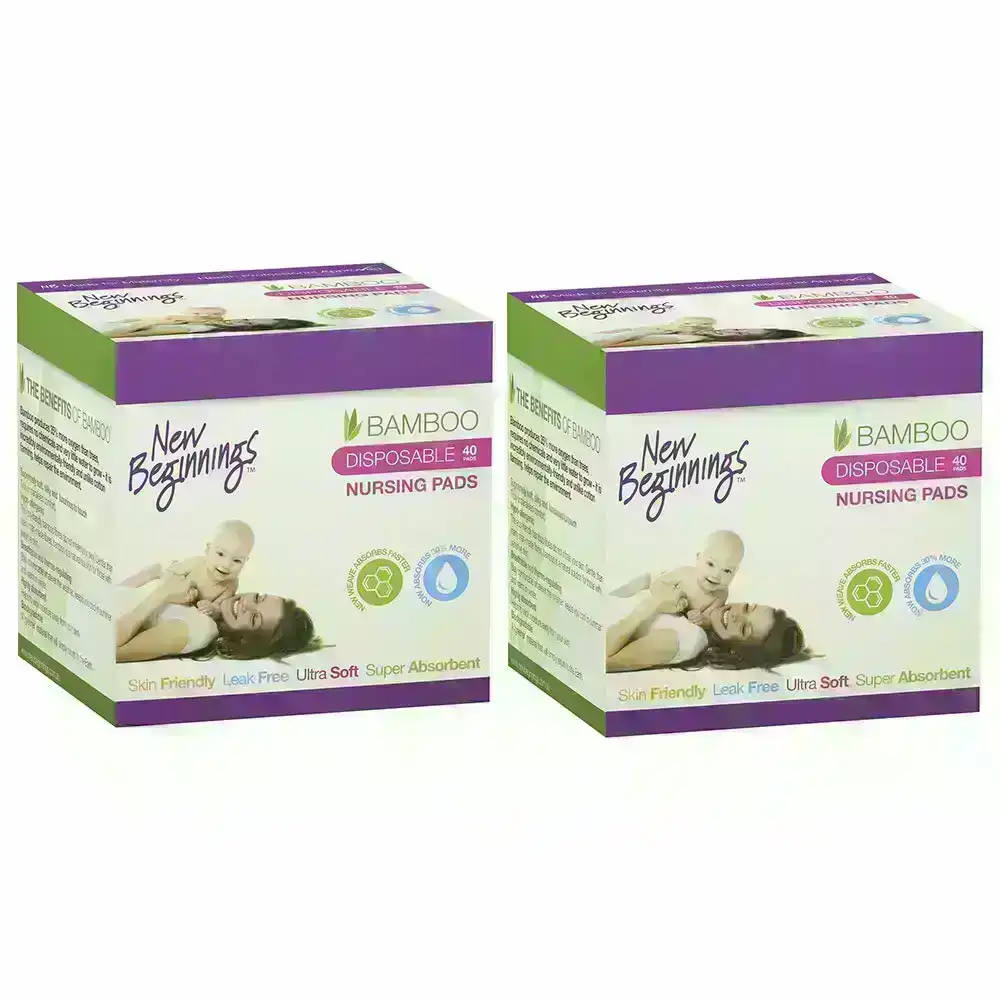 80pc New Beginnings Ultra-Soft/Leak-Proof Disposable Nursing Pads f/ Mothers