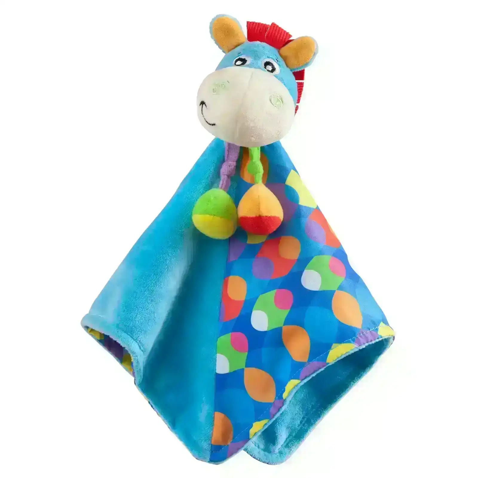 Play Gro 30cm Soft Plush Clip Clop Comforter Baby/Infant Cow Animal Toy 0m+ Blue