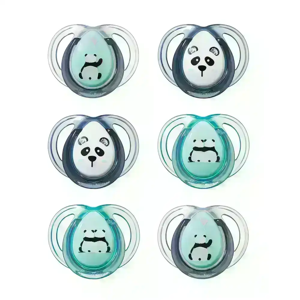 6x Tommee Tippee Anytime Soother/Dummy/Pacifier Baby/Newborn Silicone Teat 0-6M