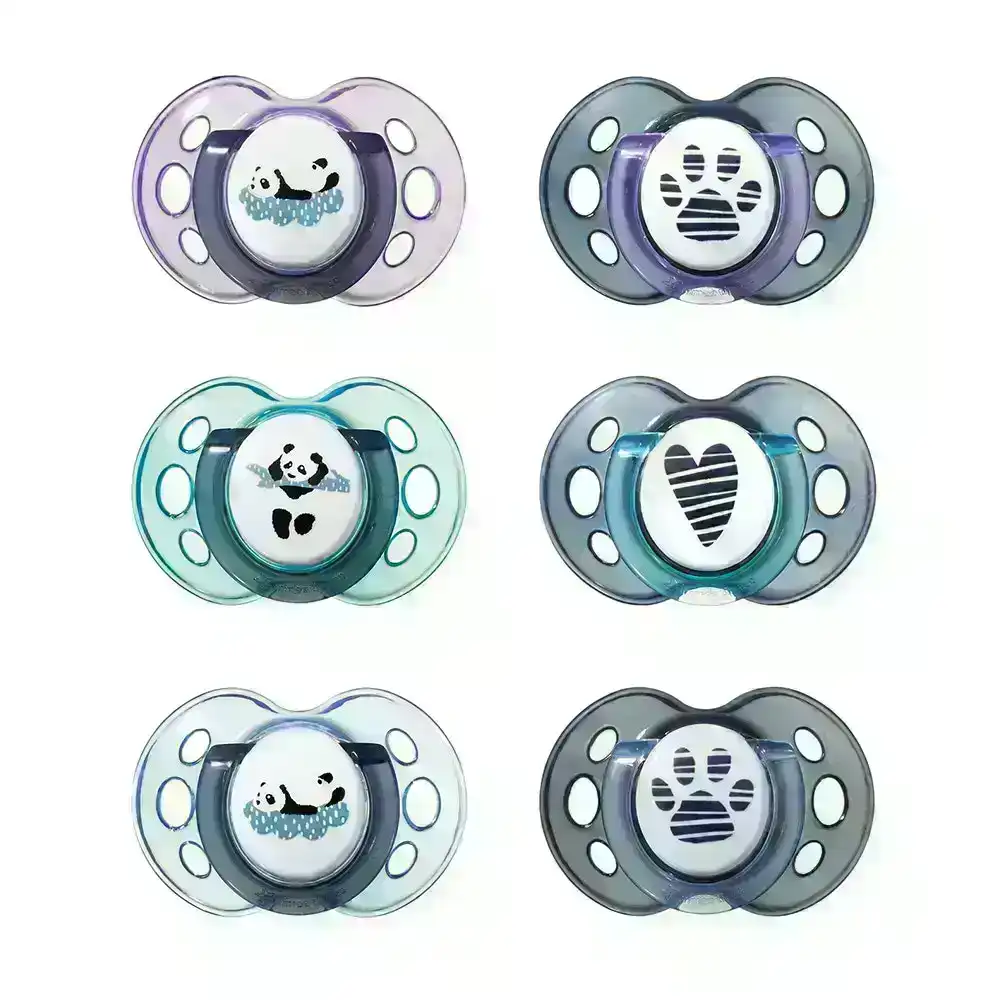 6x Tommee Tippee Anytime Soother/Dummy/Pacifier Baby/Child Silicone Teat 18-36M