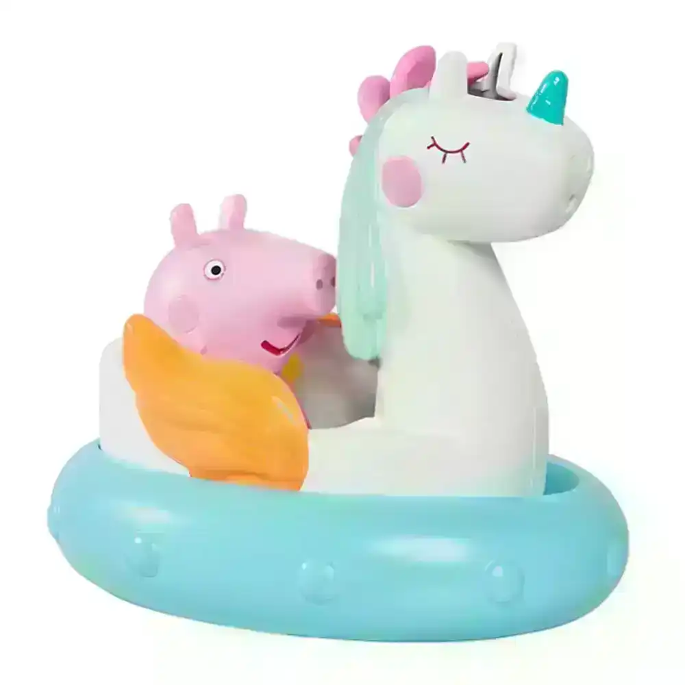 Tomy Peppa Pig Bath Time Floats Baby/Toddler Water Fun Floating Toy Unicorn 18m+