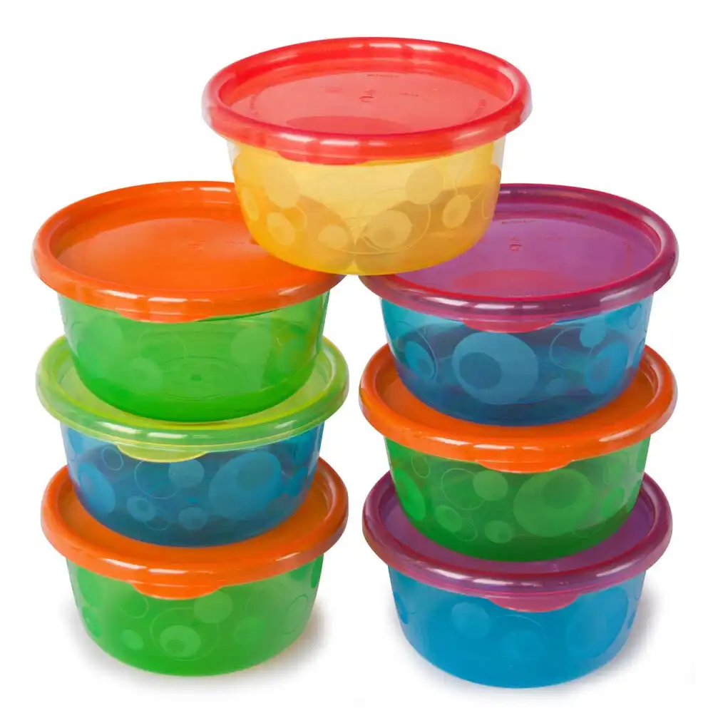18PK The First years Take & Toss Baby Spoons/Feeding Bowls w/Lids Food Container