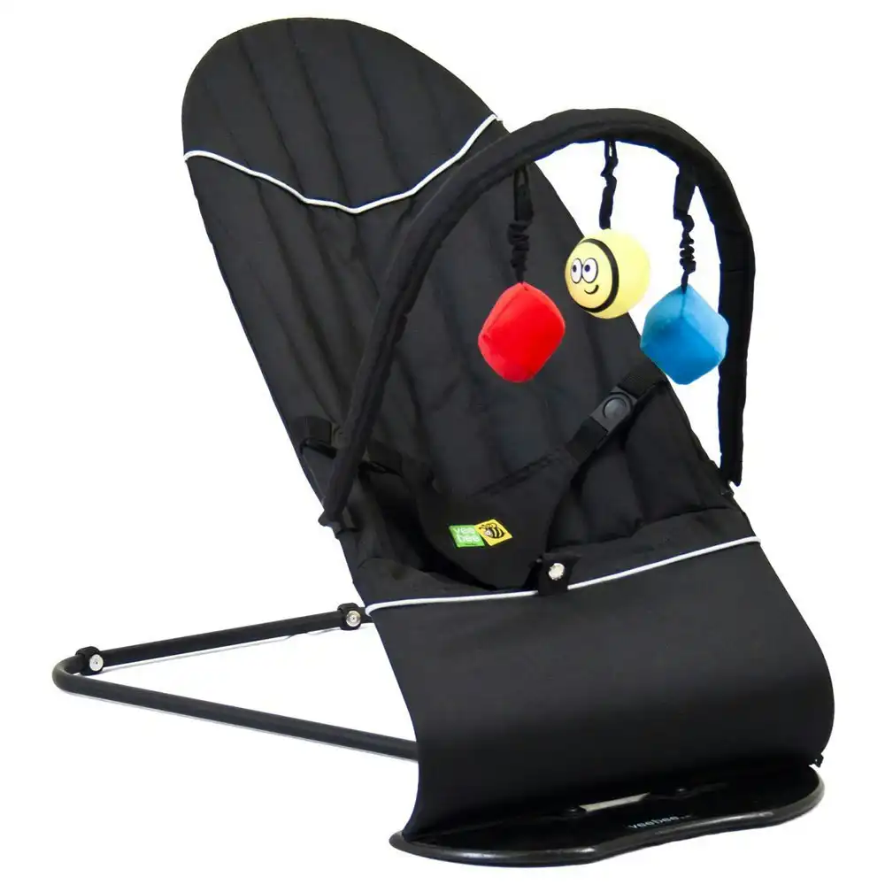 Vee Bee Baby Minder Cushioned Rocker/Bouncer for Infant Seat/Chair w/Toys Black