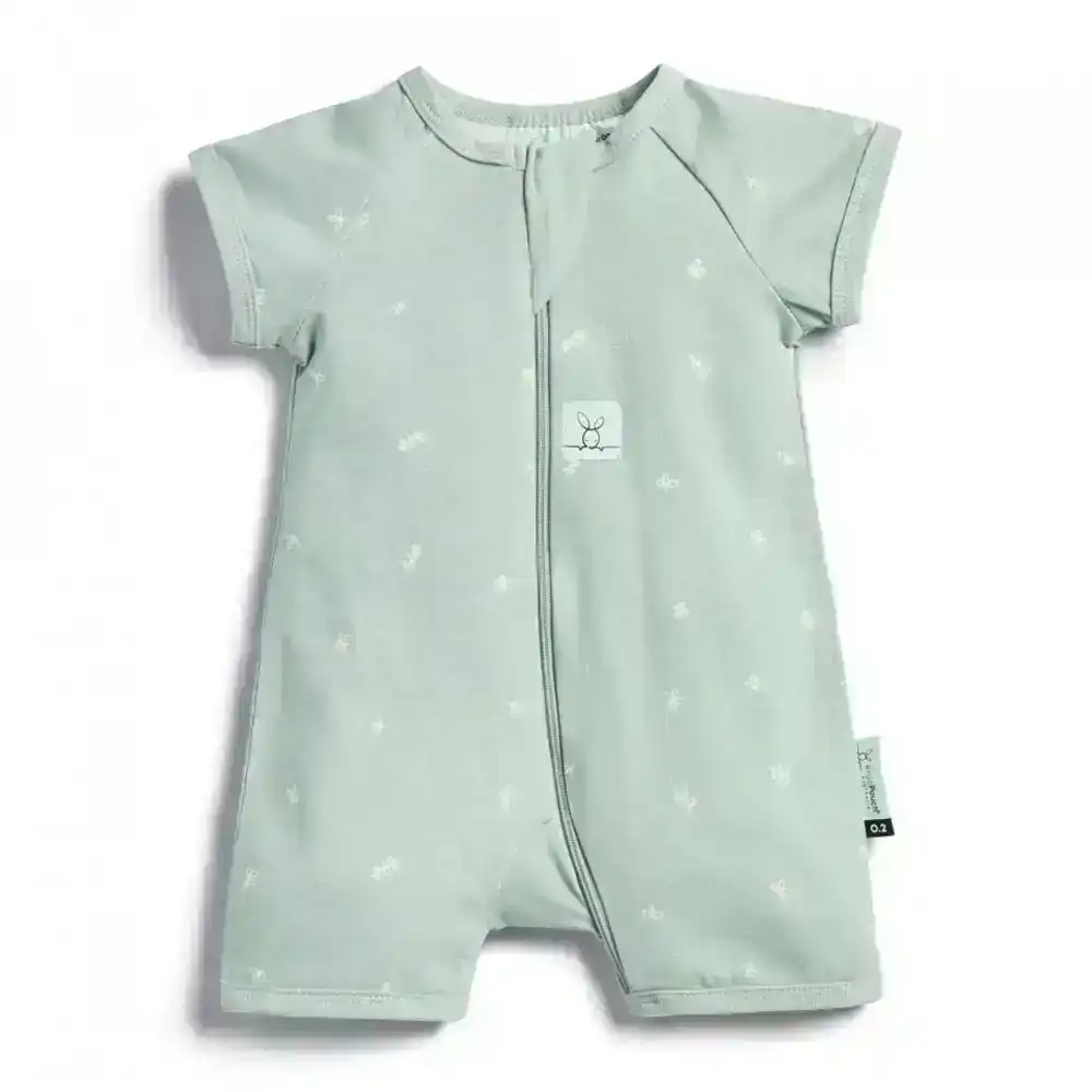 ergoPouch Layers Short Sleeve Baby Organic Cotton TOG 0.2 Size 0-3 Months Sage