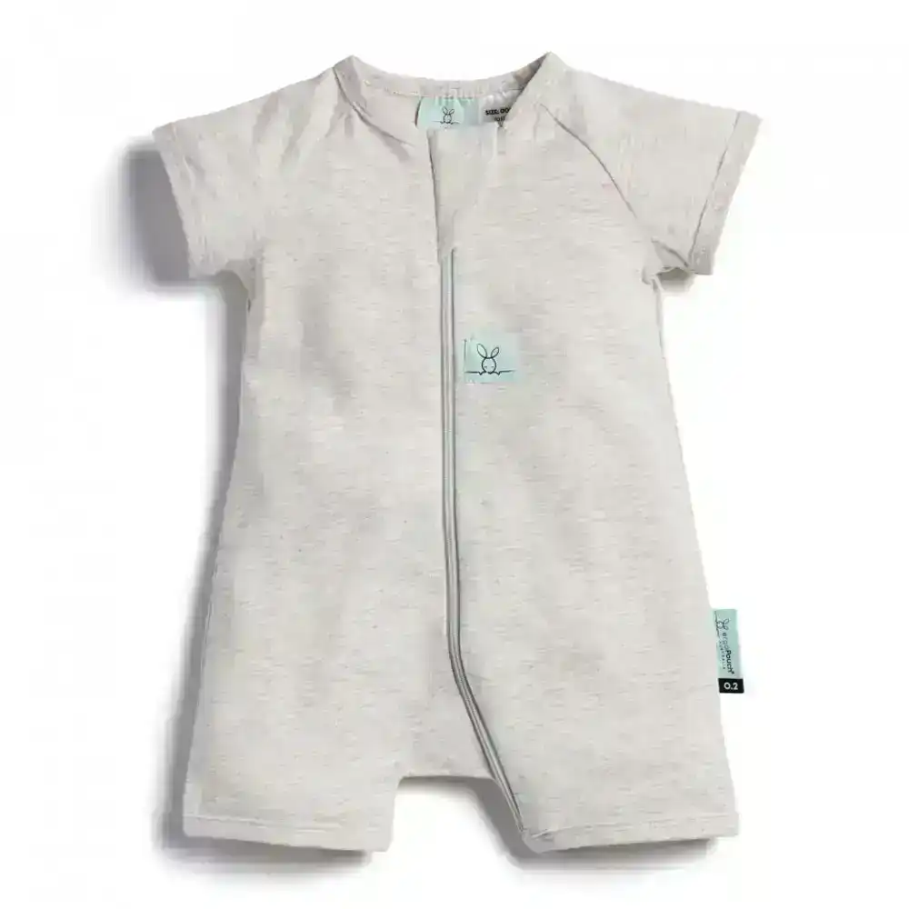 ergoPouch Layers Short Sleeve Baby Organic Cotton TOG 0.2 Size 1 Year Grey Marle