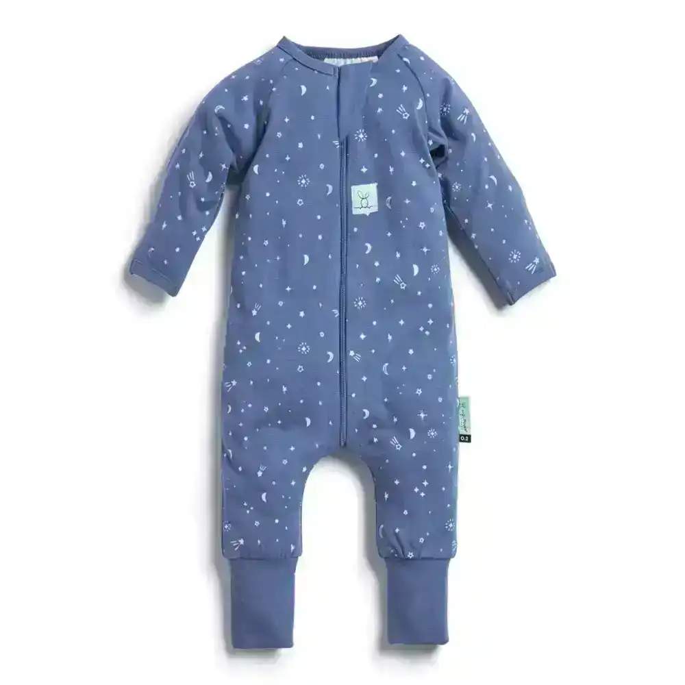 ergoPouch Layers Long Sleeve Baby Organic Cotton TOG 0.2 Size 1 Year Night Sky