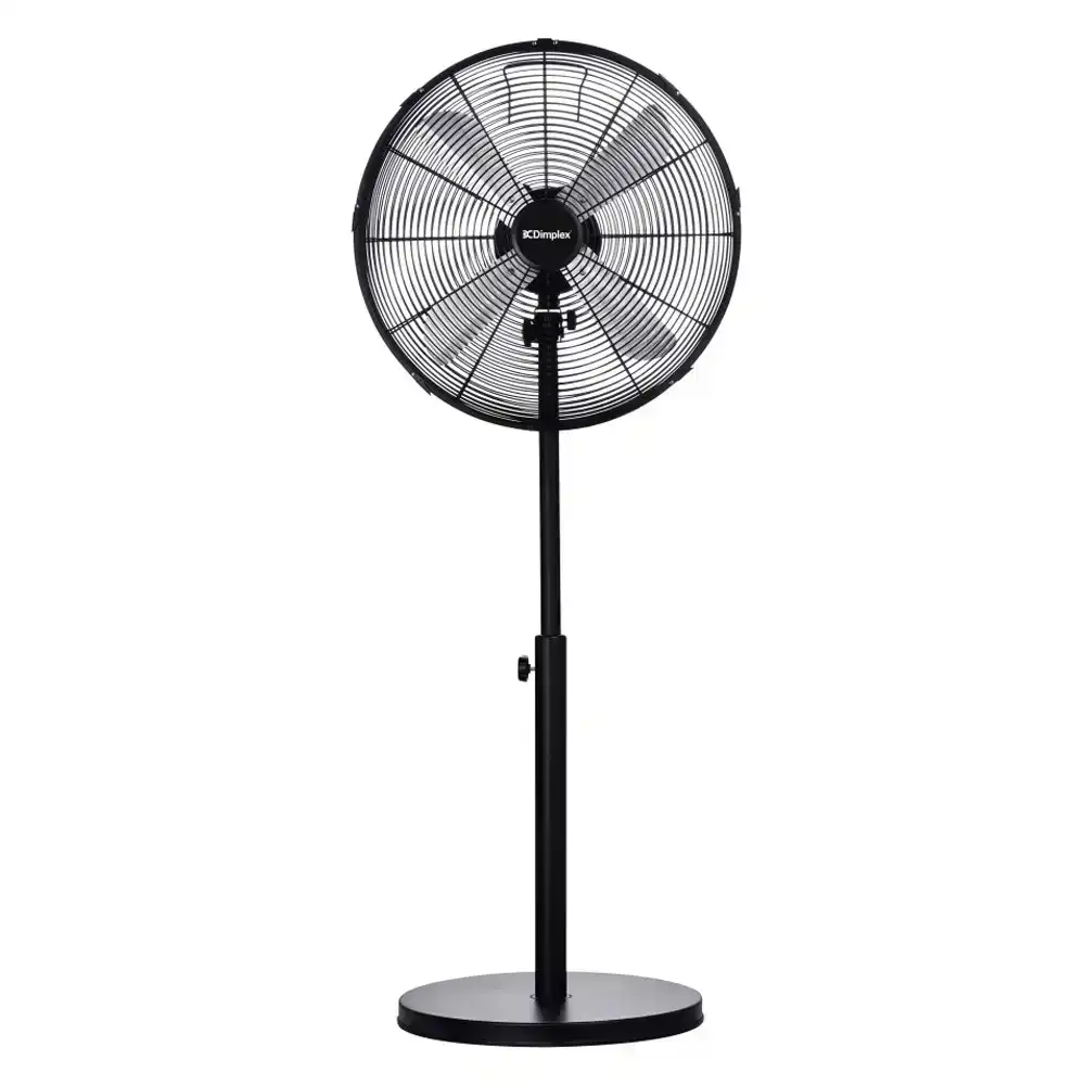 Dimplex 40cm High Velocity Oscillating Pedestal Fan/3 Speed/Air Cooler Matte BLK