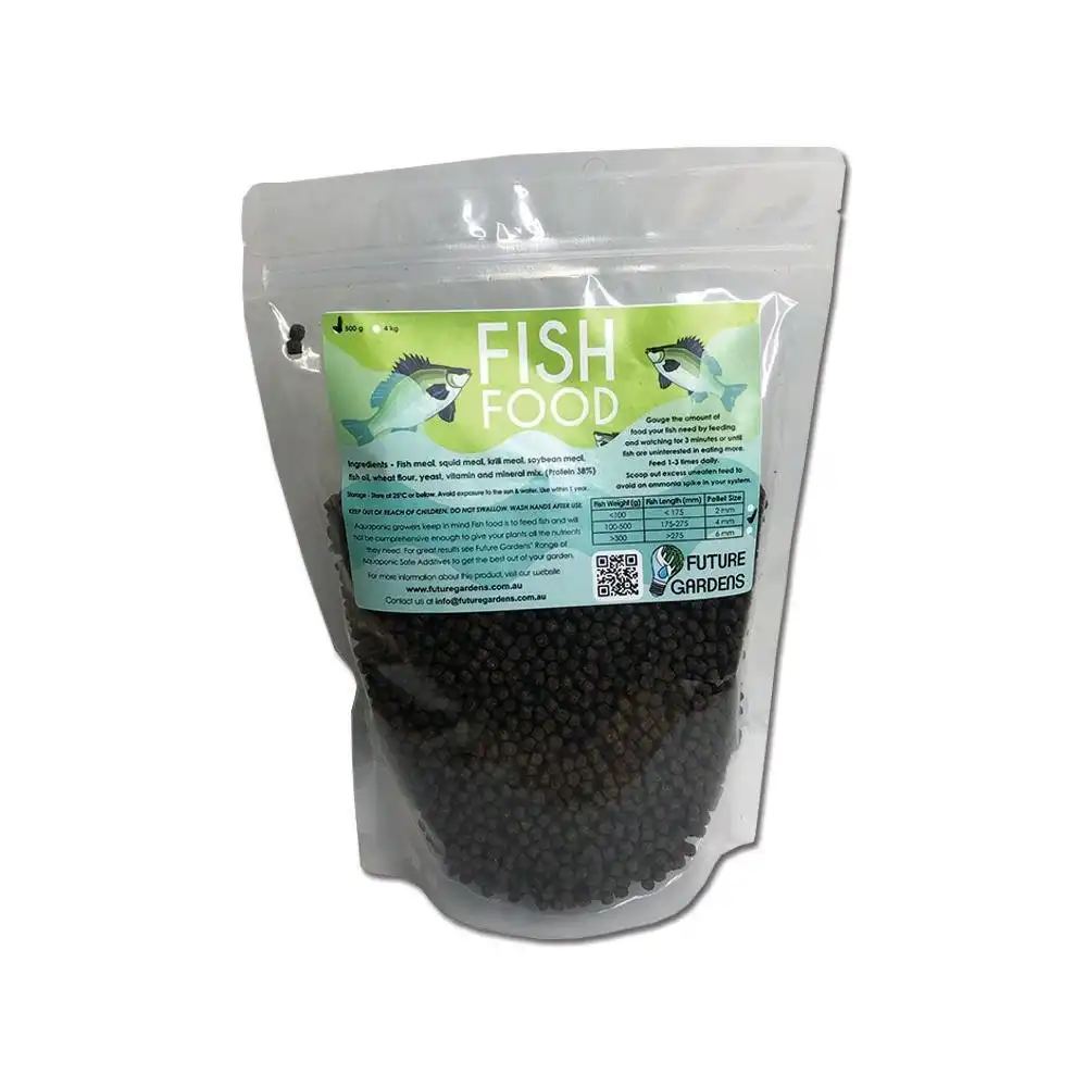 Future Gardens Aquaponics 500g Semi Floating 4mm Pellet Fish Food f/ Native Fish