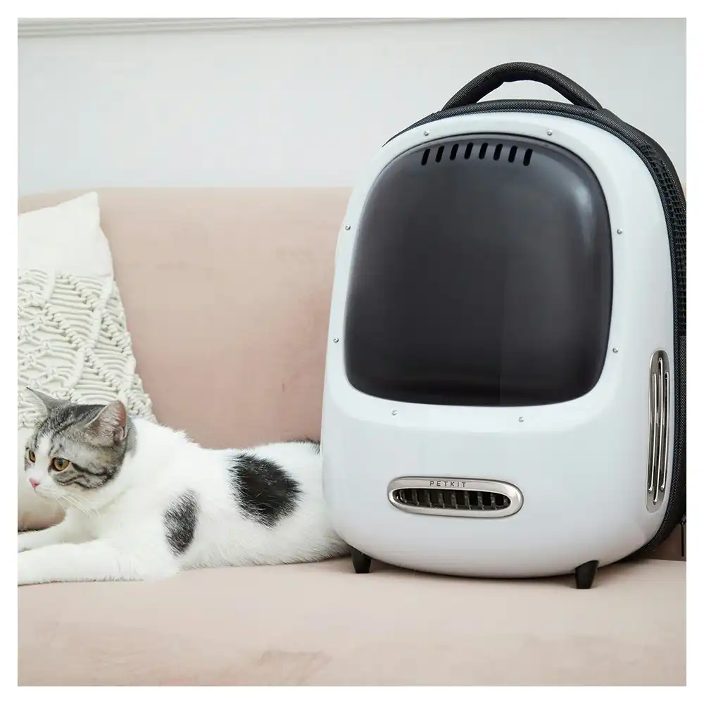 Petkit Breezy Smart Cat/Dog/Pet Carrier Backpack w/Built in Fan/Light - White
