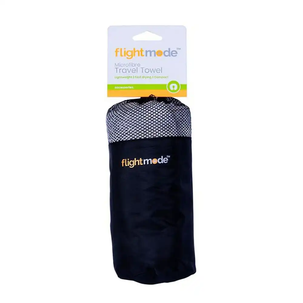 130cm Flightmode Soft/Lightweight Microfibre Travel Towel w/Carry Bag Blue