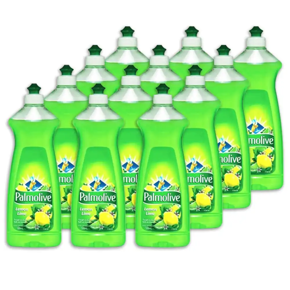 12x Palmolive 500ml Lemon Lime Dishwashing Liquid Detergent Wash Dishes Glass
