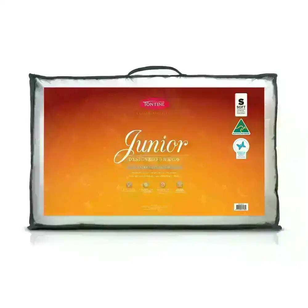 Tontine 46x72cm Classic Comfort Junior Pillow Soft Cotton Low Profile Home Bed