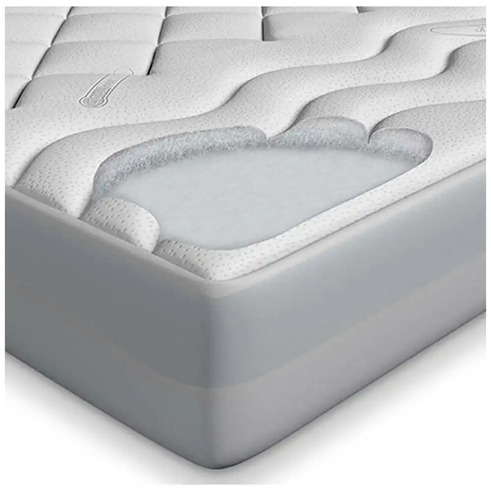 Tontine 152x203cm Reversible Coolmax Quilted Mattress Topper Queen Bed White