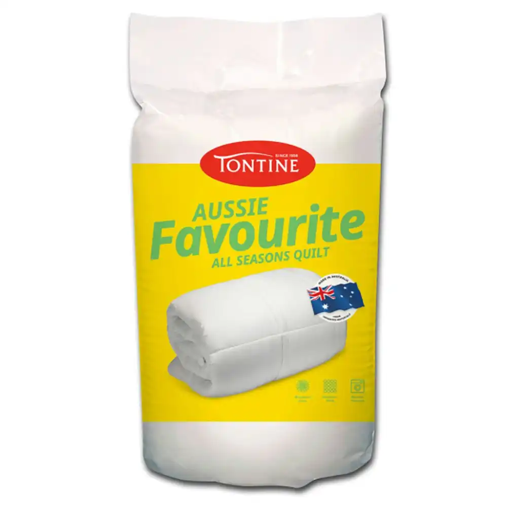Tontine 210x210cm Aussie Favourite All Seasons Queen Bed Microfibre Quilt Doona