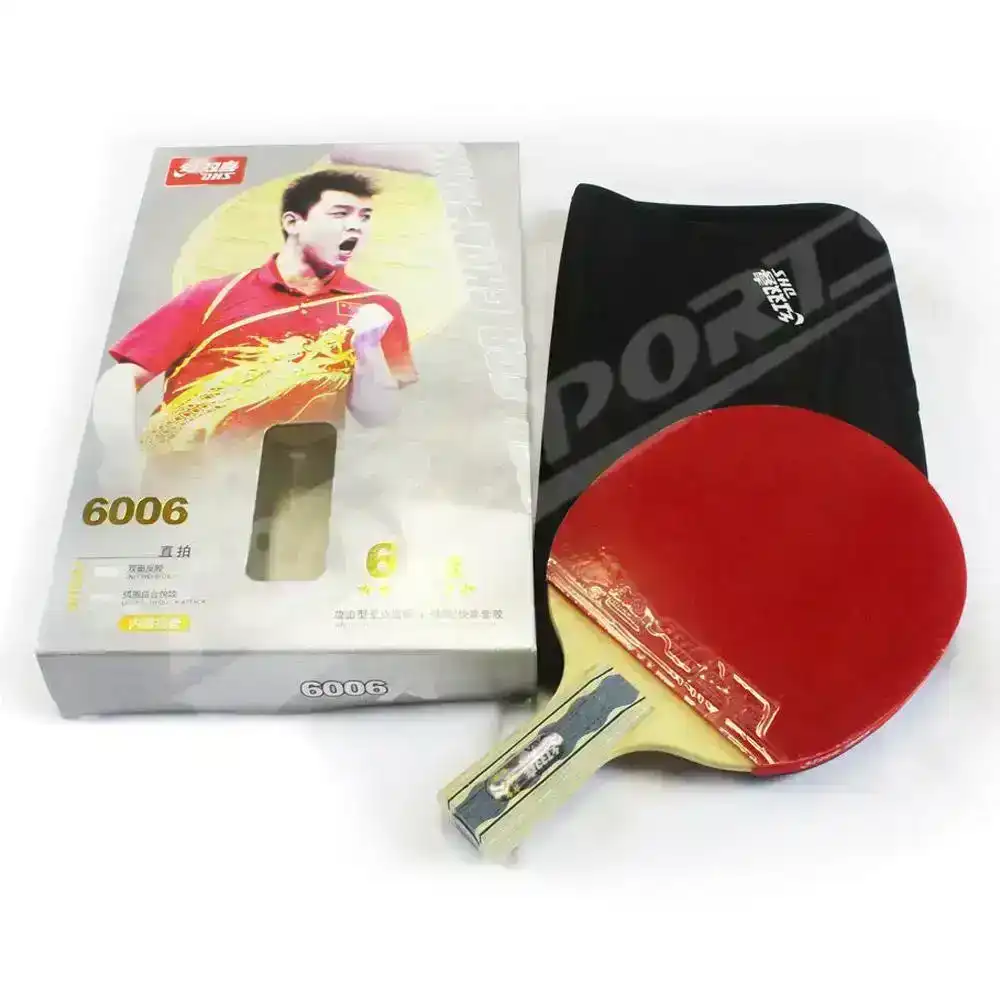 DHS Table Tennis Bat Racket Ping Pong Free Bat Case - Short Handle
