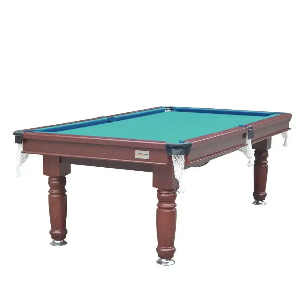 MACE 8FT JXY Smart MDF Pool Table Round Leg Billiard Table Green Felt Solid Wood Table Legs