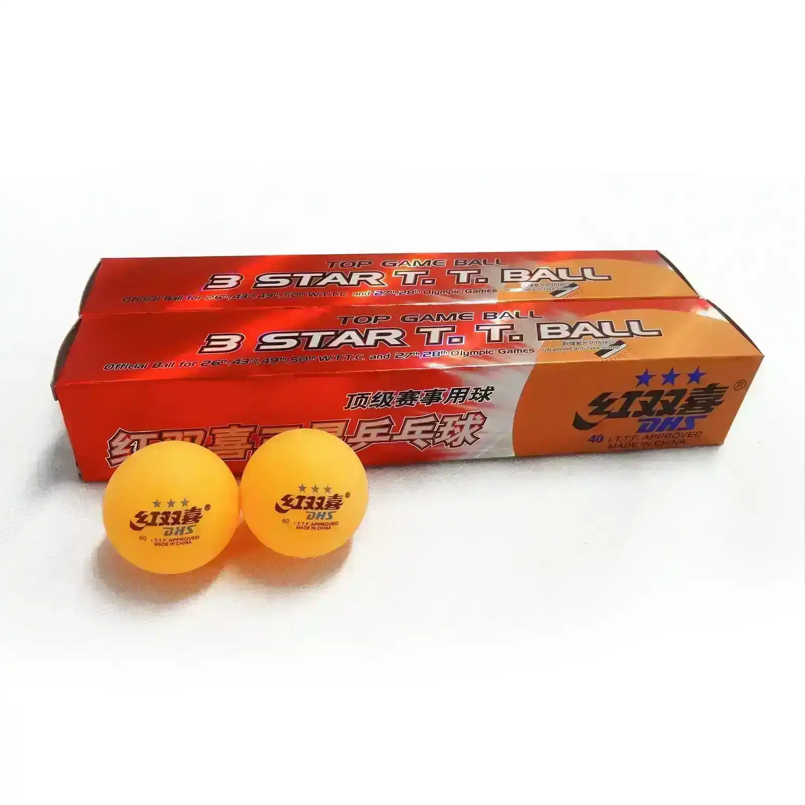 12x DHS 3 Star 40mm Table Tennis Ping Pong Competition Balls Orange Local Stock