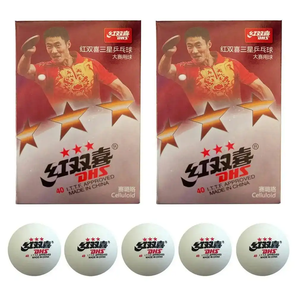 DHS 12x 3 Star 40mm Table Tennis Ping Pong Competition Balls White
