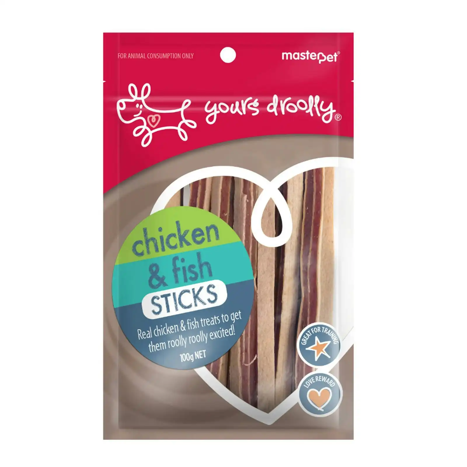 Yours Droolly Chicken and Fish Sticks Dog Treats 100 Gm 5 Packs