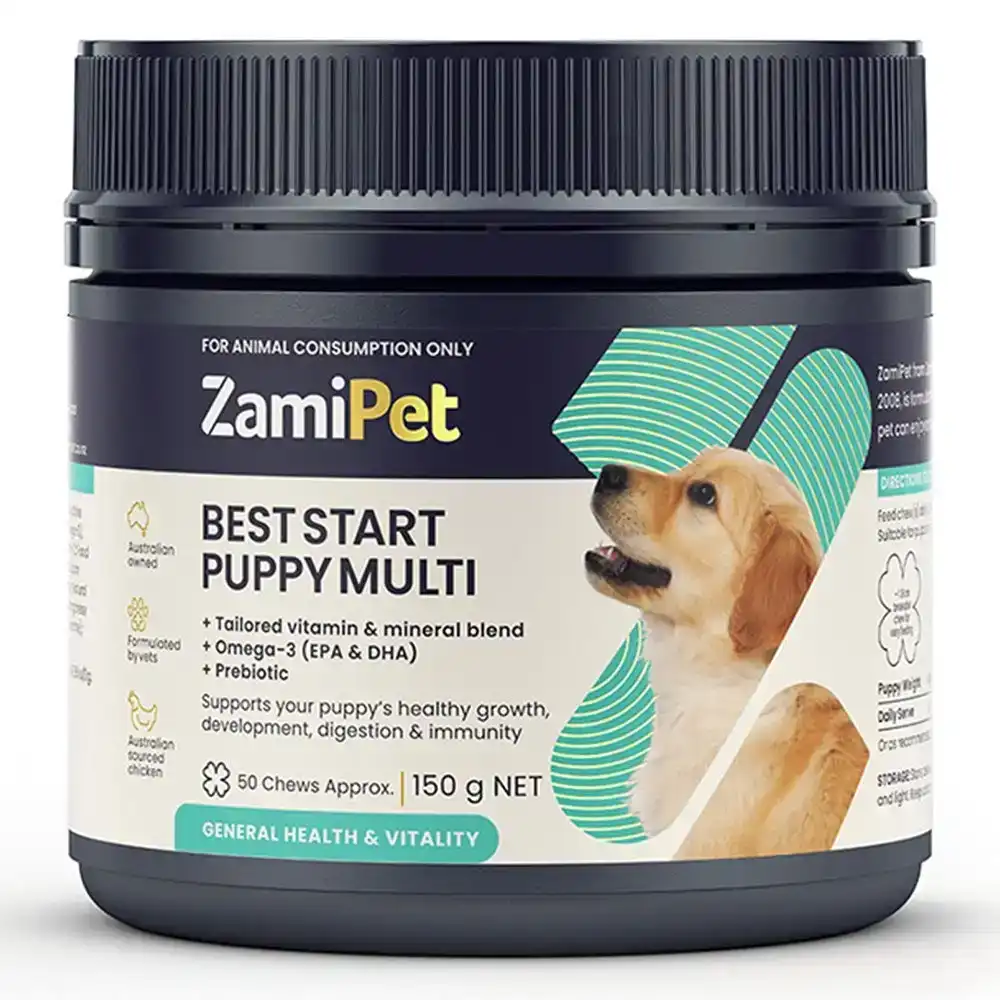 ZamiPet Best Start Puppy Multi Vitamin Dog Chews 150 GM 50 Chews