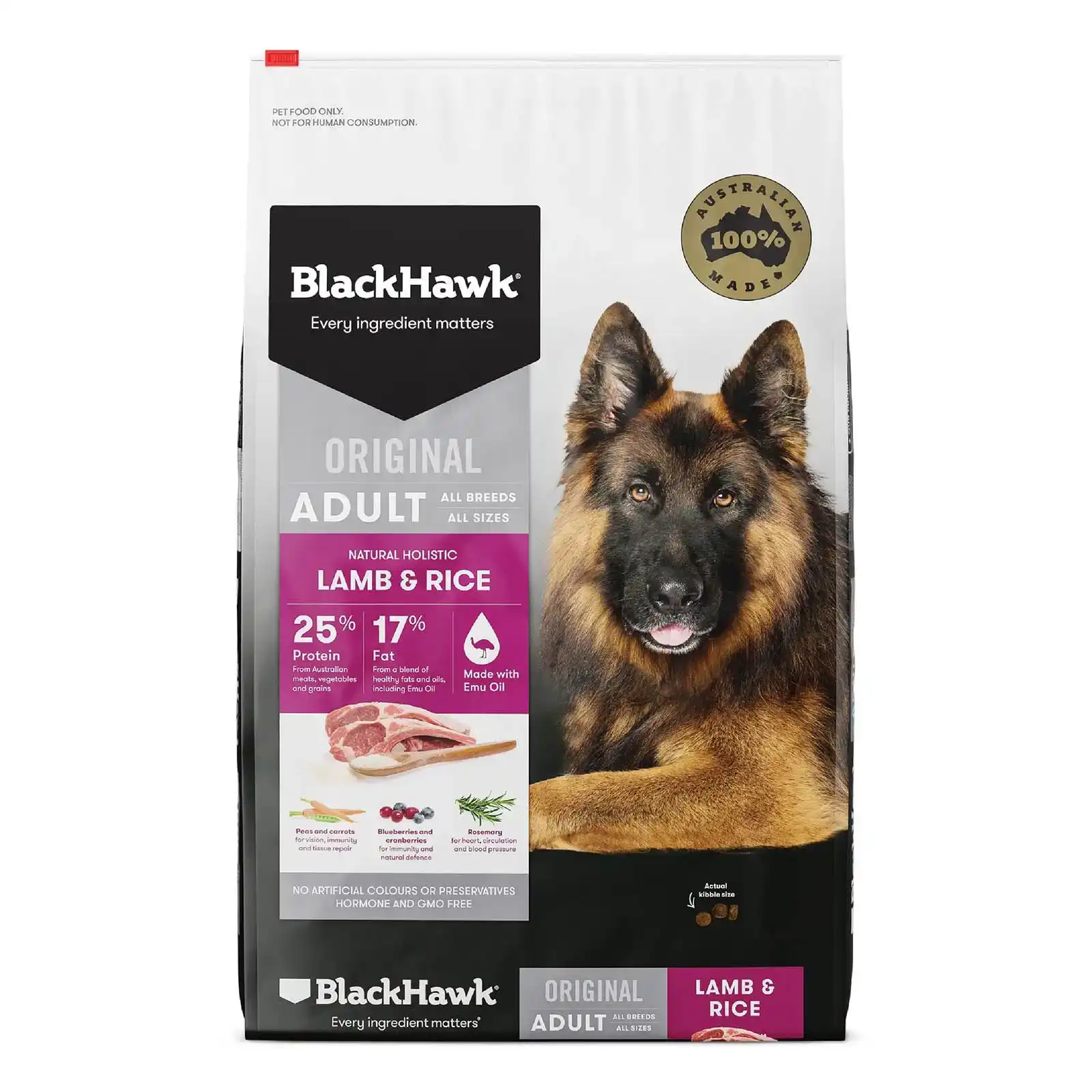 Black Hawk Lamb And Rice Adult Dog Dry Food 20 Kg