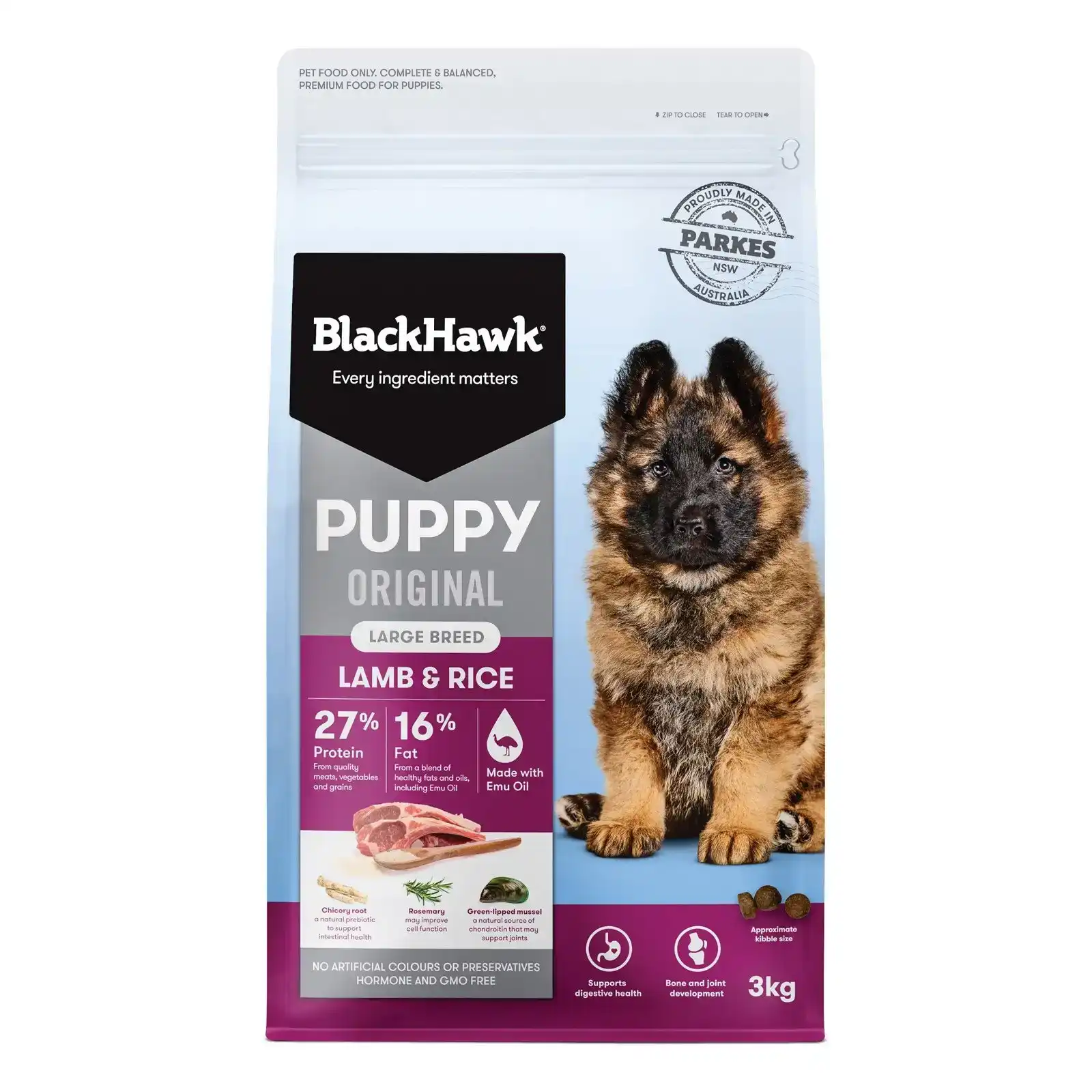 Black Hawk Puppy Large Breed Original Lamb & Rice Dry Dog Food 20 Kg