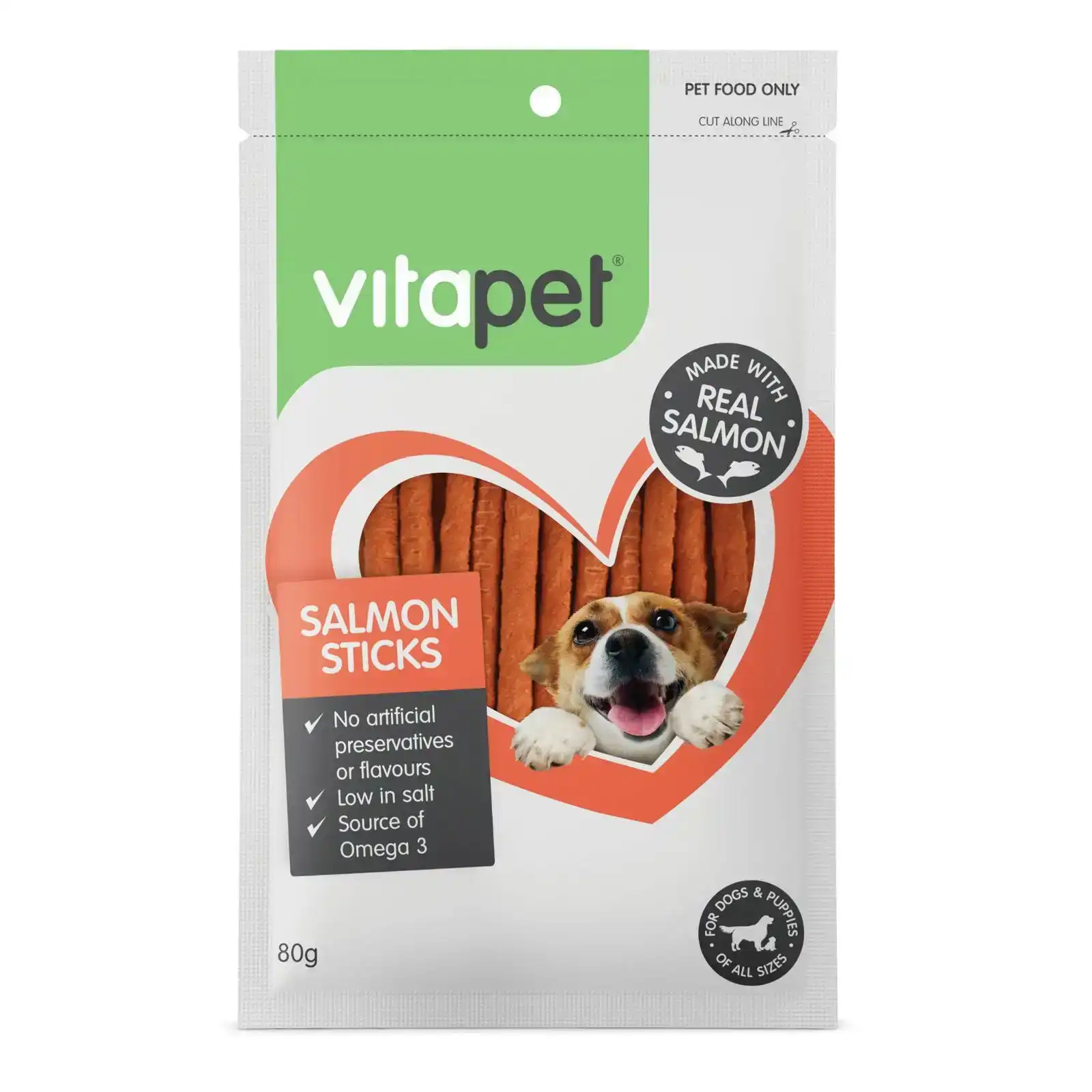 VitaPet Salmon Sticks 80 Gm 3 Packs