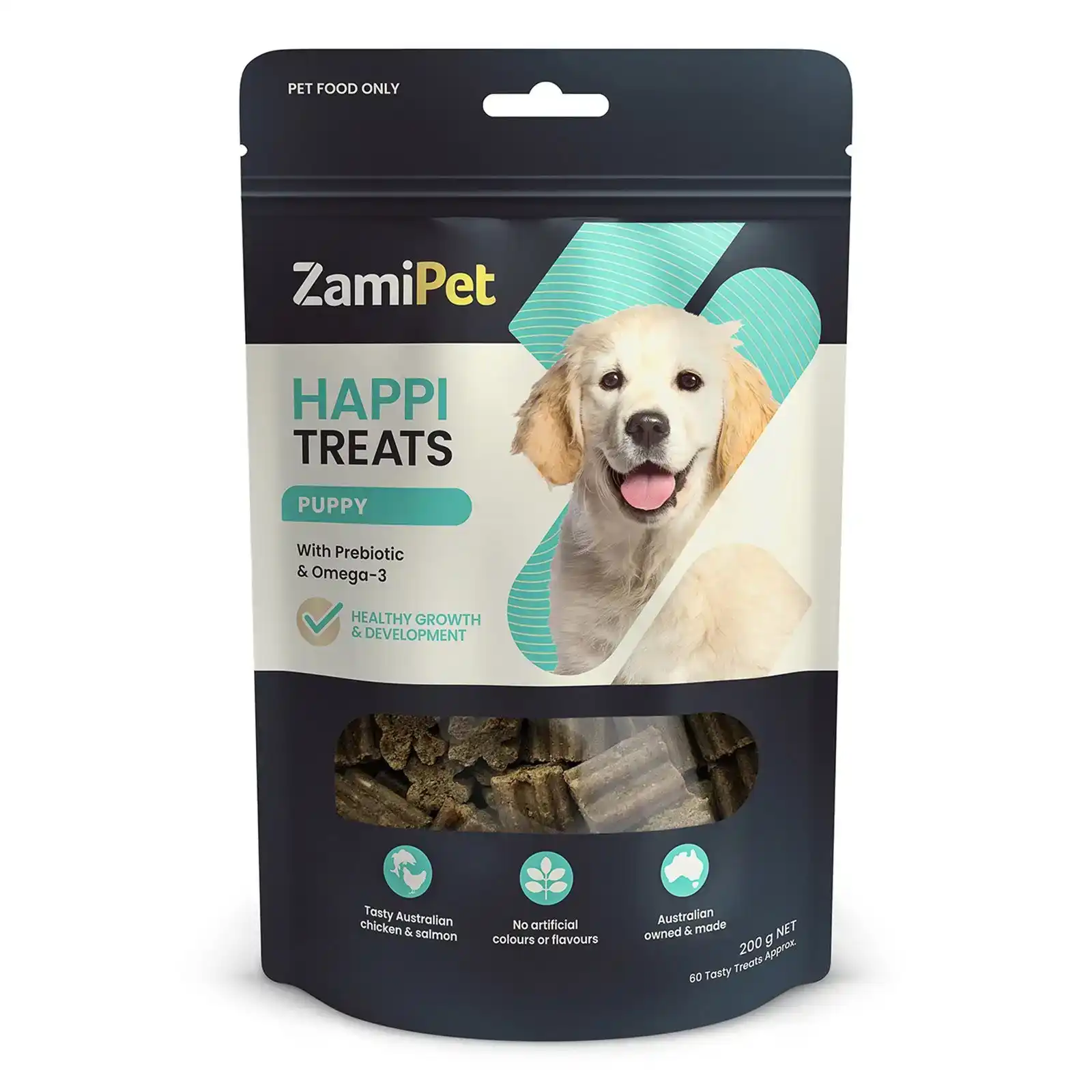 ZamiPet HappiTreats Puppy Chews for Dogs 300 GM 60 Chews