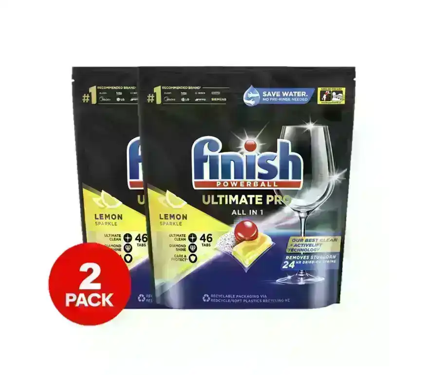 2 x  Finish Ultimate Pro Dishwashing 46 Tablets Lemon Sparkle