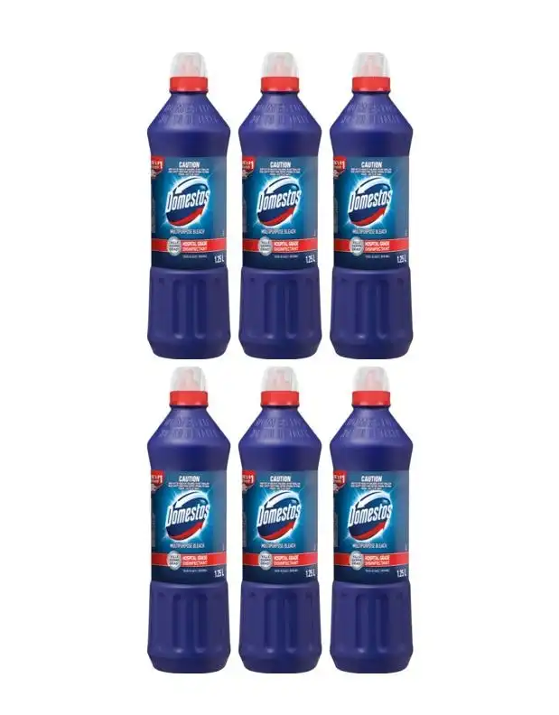 6 Pack Domestos Disinfectant Thick Bleach Regular 1250ml
