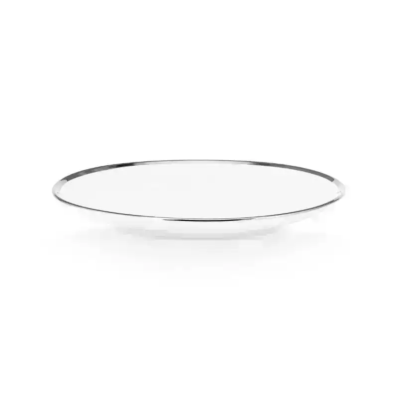 VTWonen White Silver 20cm Porcelain Plate