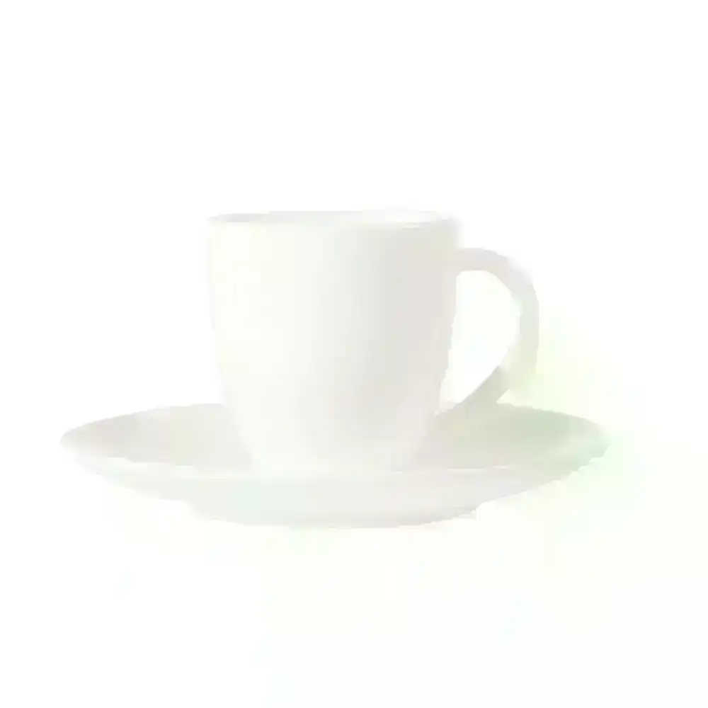 VTWonen White 100ml Coffee Cup and Saucer