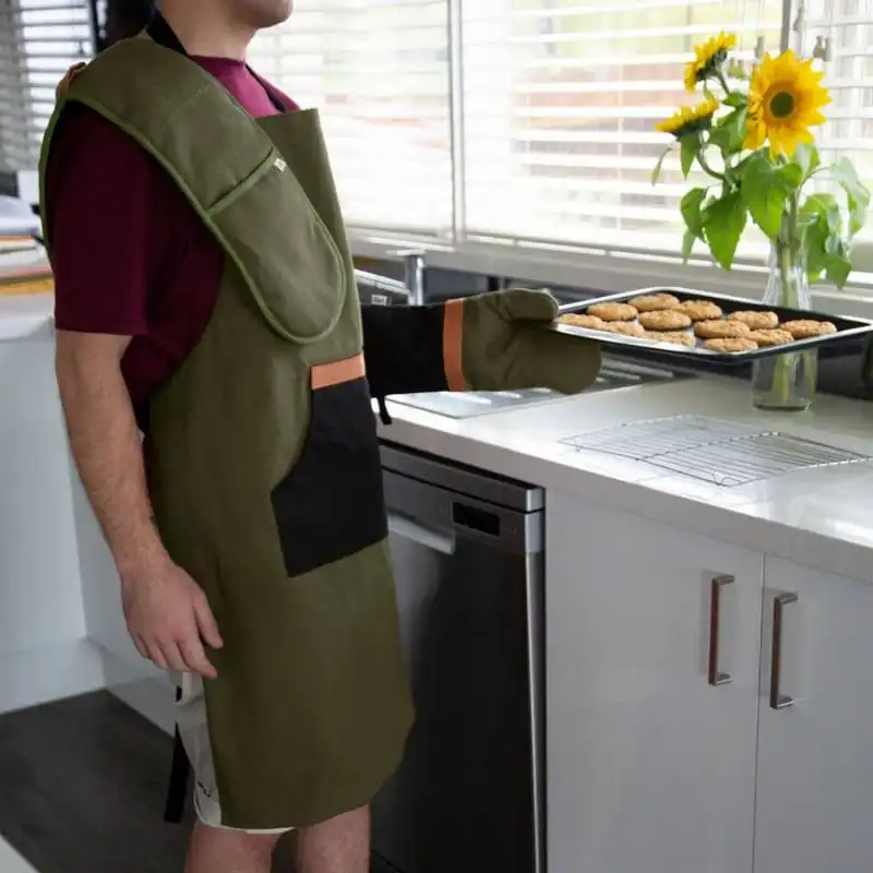 J.Elliot Selby Olive and Black Apron