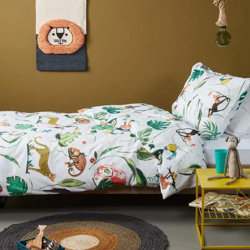 Bedding House Crazy Jungle Cotton Multi Quilt Cover Set
