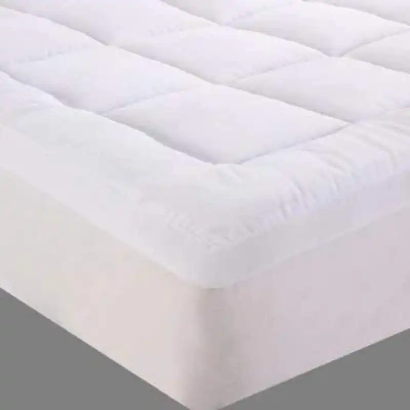 Home Fashion 1000GSM Bamboo Cotton Fitted Mattress Topper