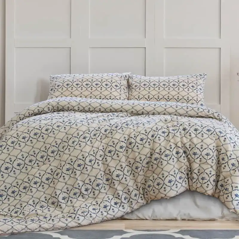 Ardor Boudoir Tosca Linen Printed Comforter Set