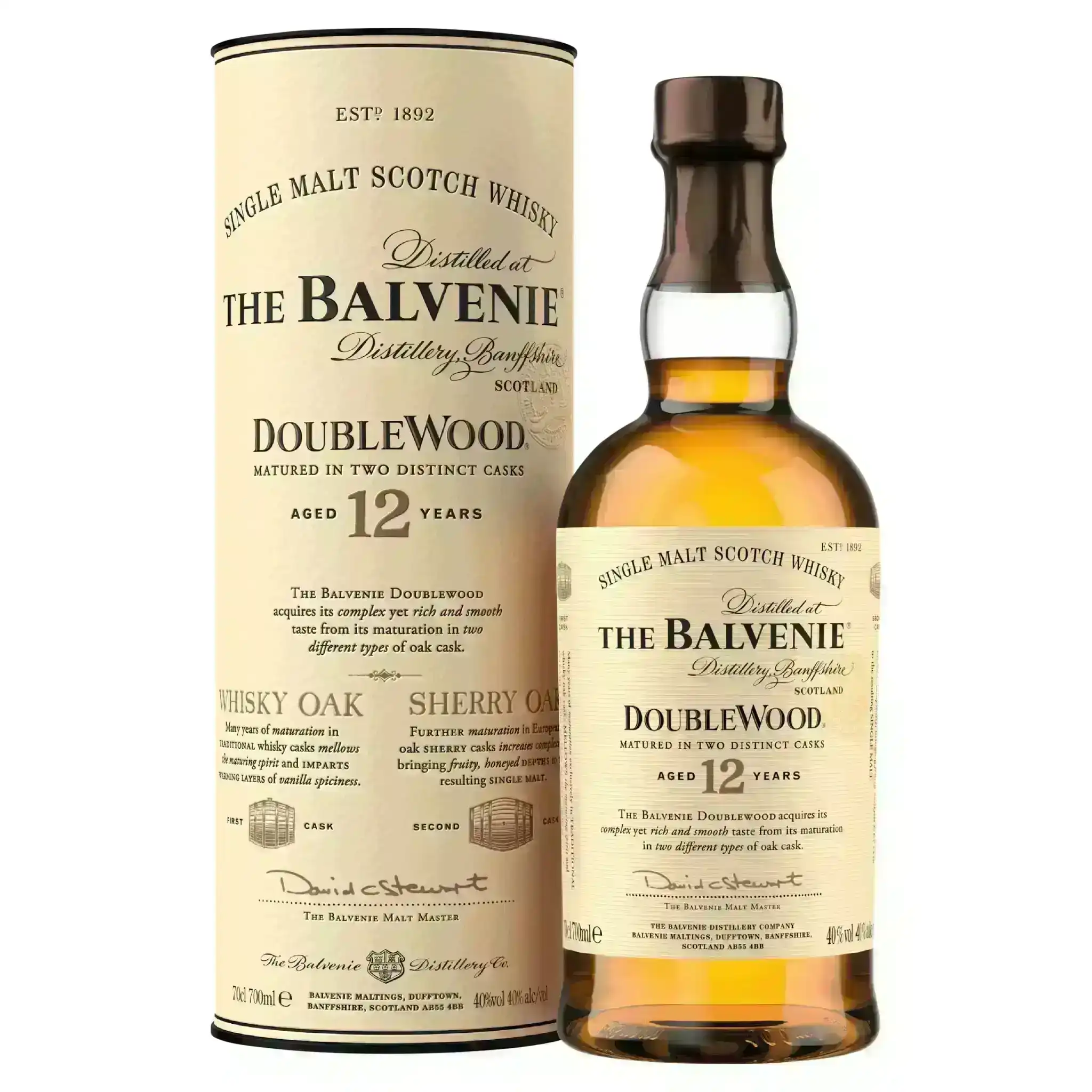 The Balvenie DoubleWood 12yo Single Malt Scotch Whisky (700mL)