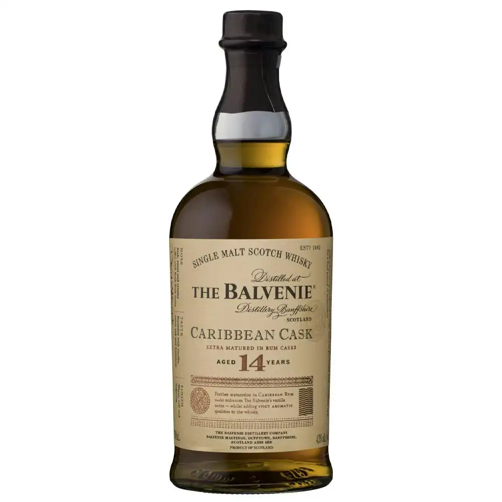 The Balvenie 14 Year Old Caribbean Cask Single Malt Scotch Whisky (700mL)
