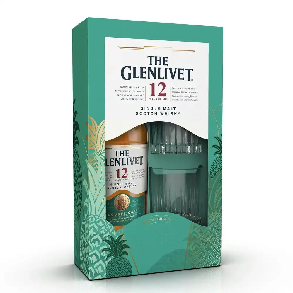 The Glenlivet 12 Year Old Whisky Glass Gift Pack (700mL)