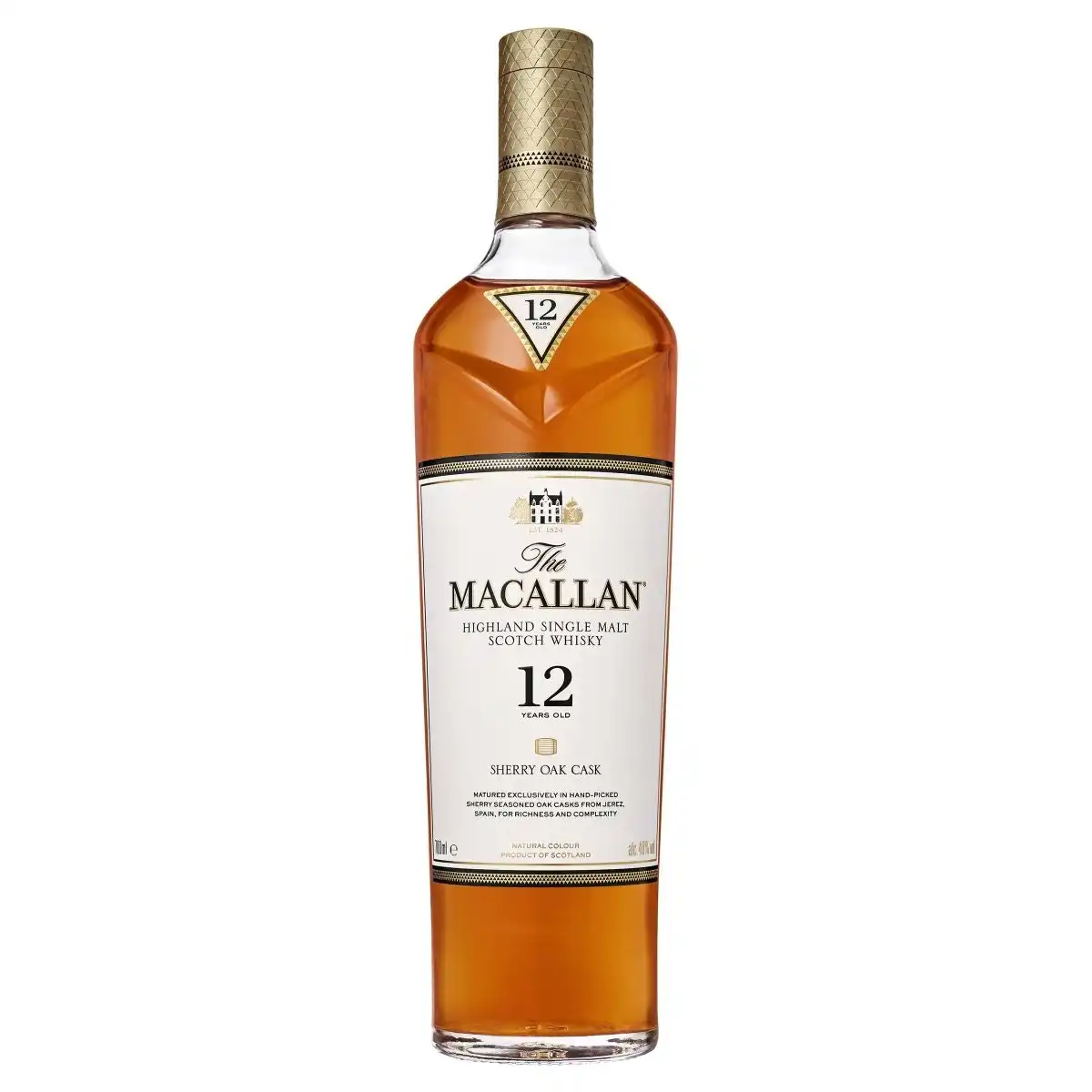 The Macallan Sherry Oak 12YO Single Malt Scotch Whisky (700mL)