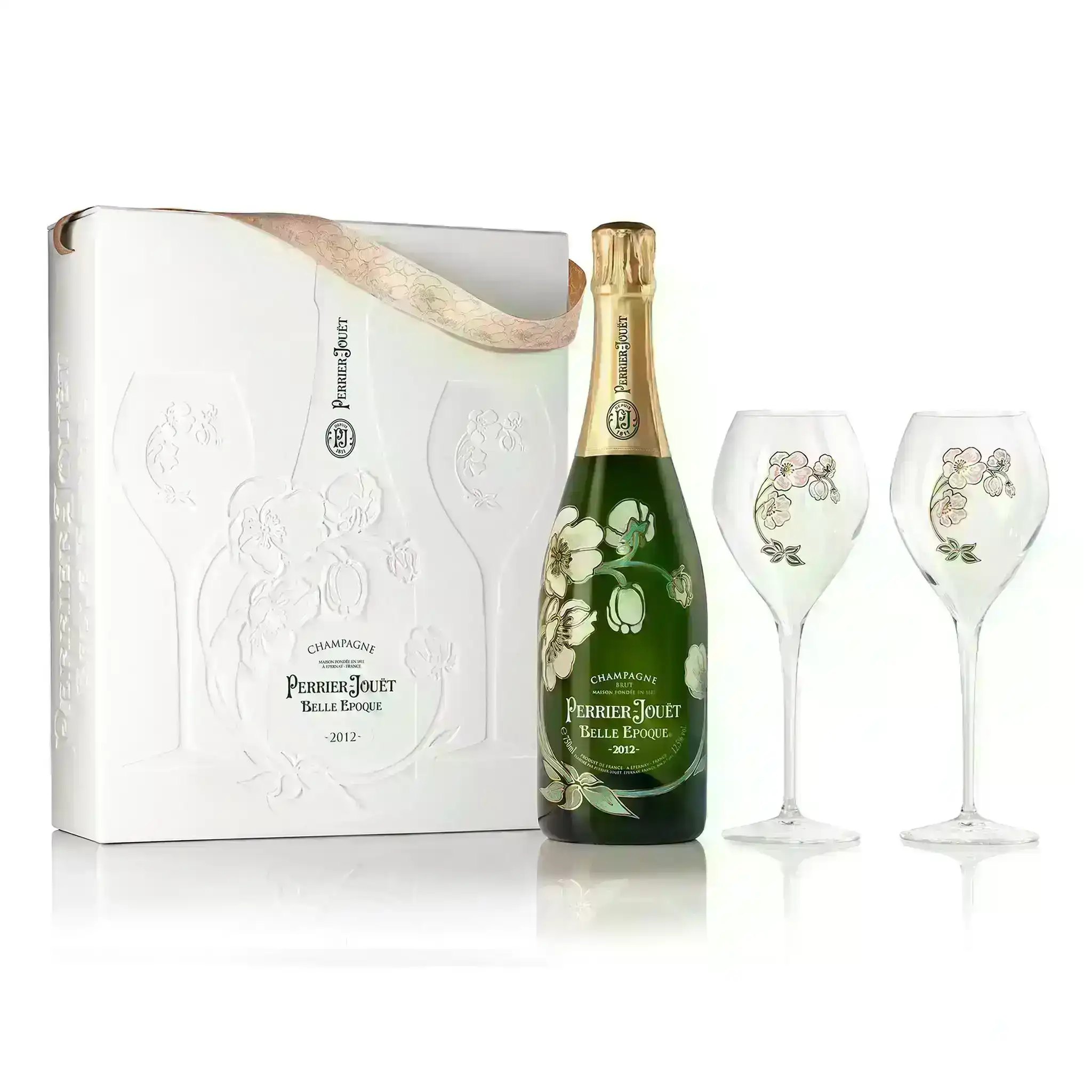 Perrier-Jouët Belle Époque 2014 Champagne Gift Pack with 2 Glasses (750mL)
