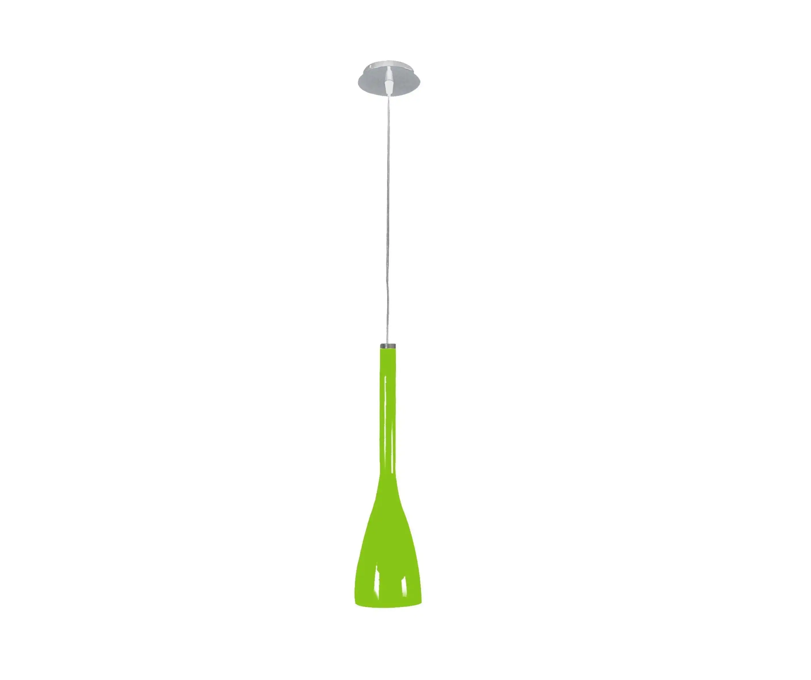Coco 1 Light Lime Green Glass Pendant CLEARANCE