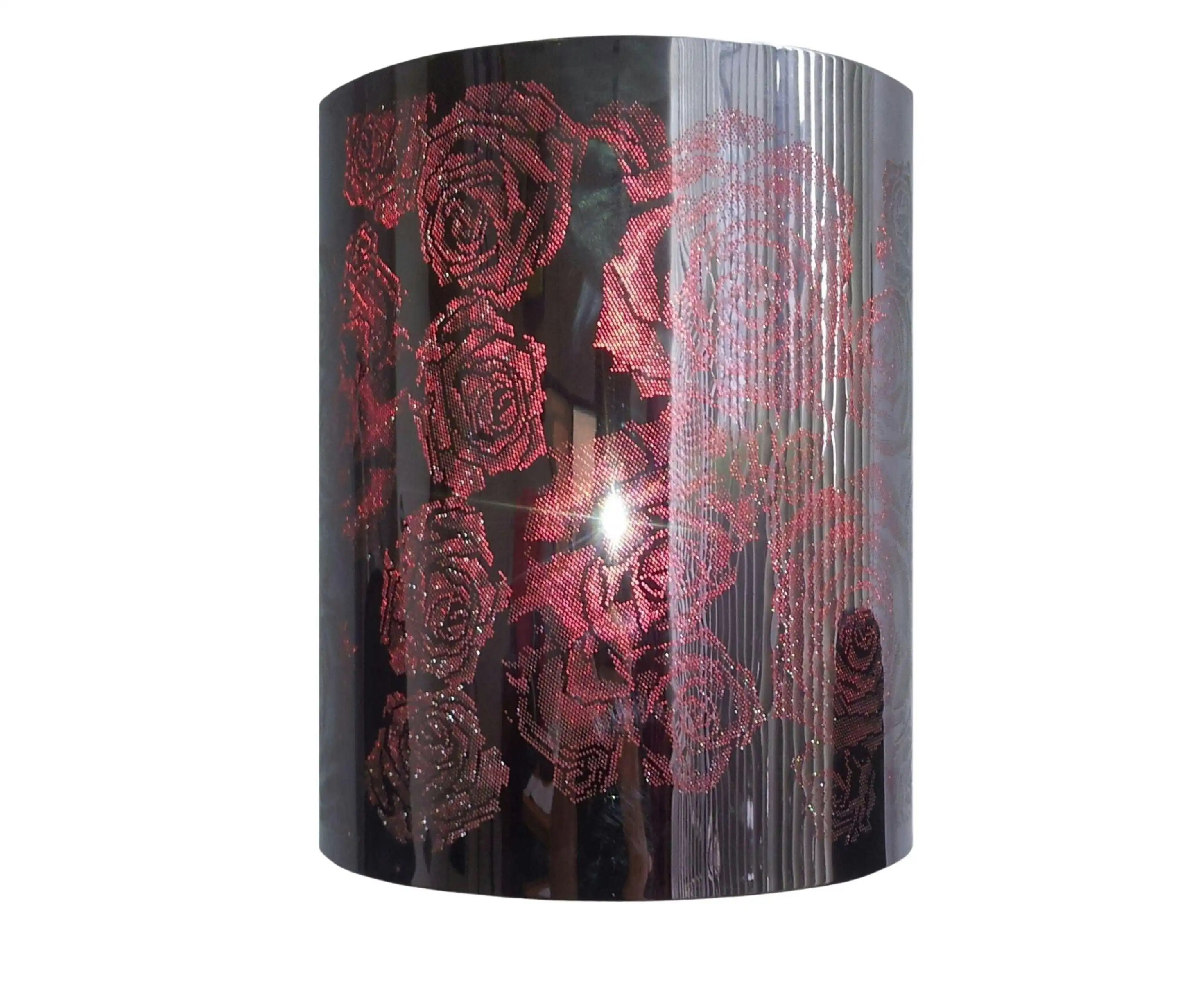 Rose Patterned Laser Cut Chrome Lamp Shade - CLEARANCE