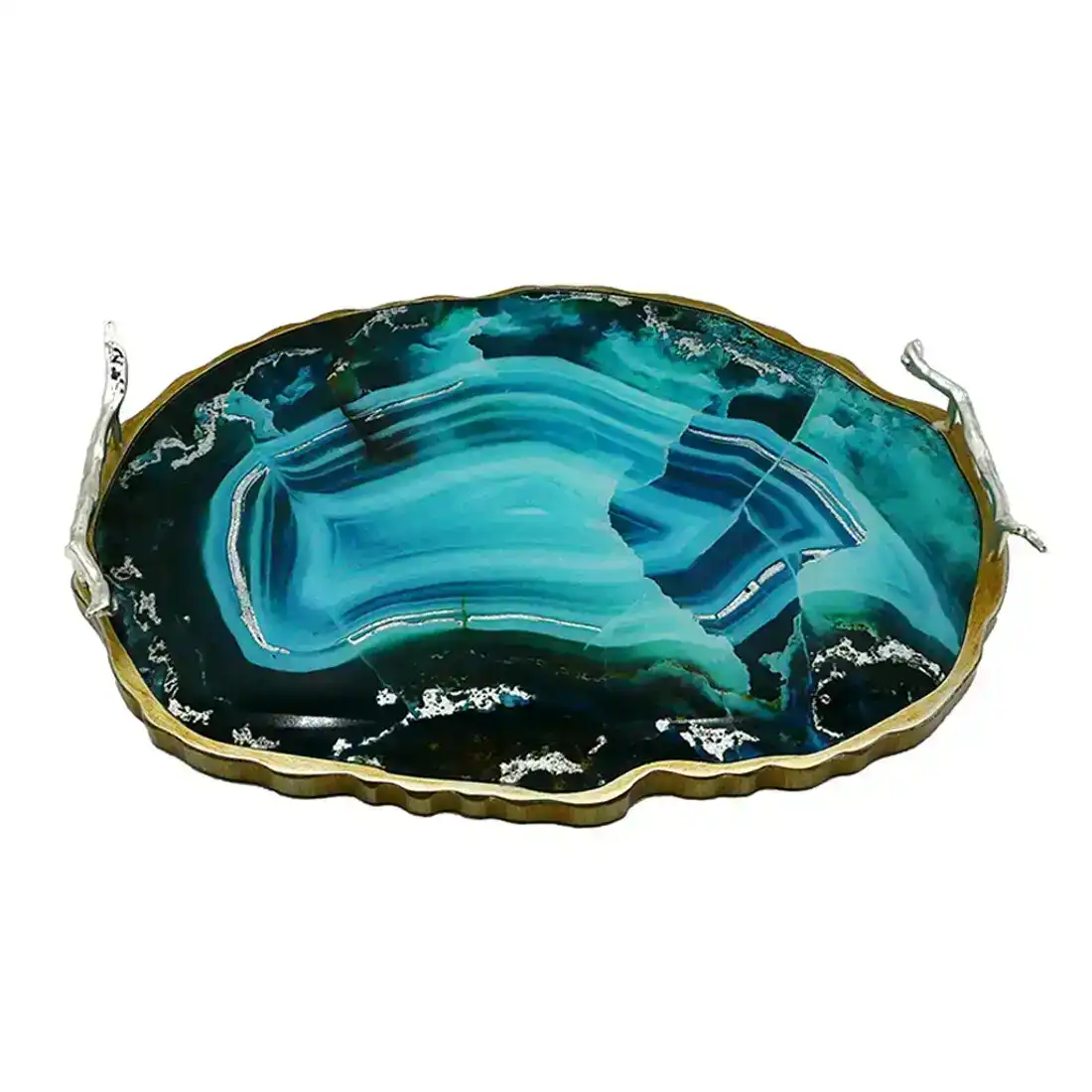 Charlie &amp; Co. Luxe Tray in Turquoise