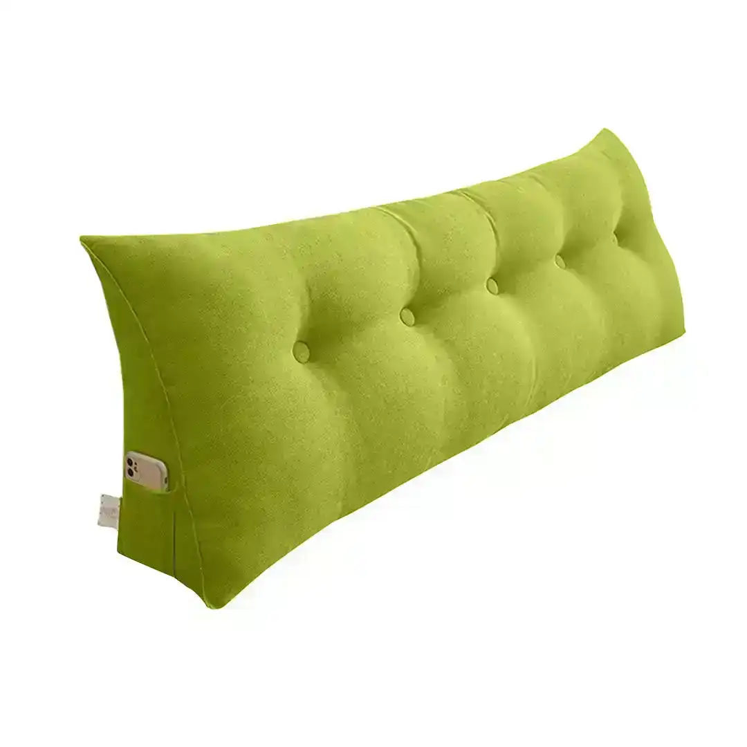 Soga 150cm Green Triangular Wedge Bed Pillow Headboard Backrest Bedside Tatami Cushion Home Decor