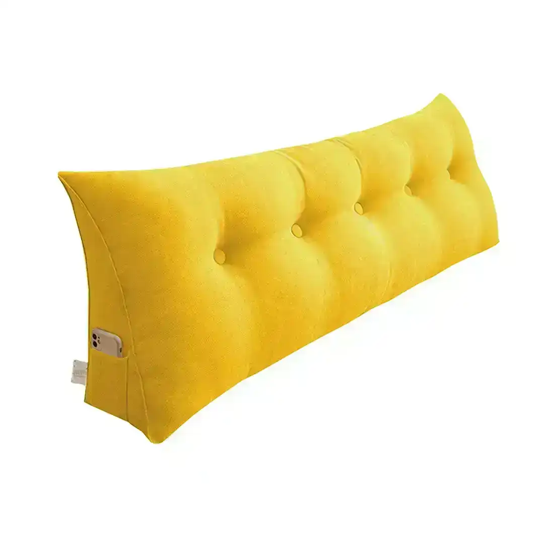 Soga 180cm Yellow Triangular Wedge Bed Pillow Headboard Backrest Bedside Tatami Cushion Home Decor