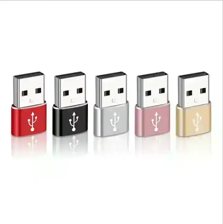 USB Type C Female to USB Type A Male 2.0 Adapter Convertor Connector - 5 Colours