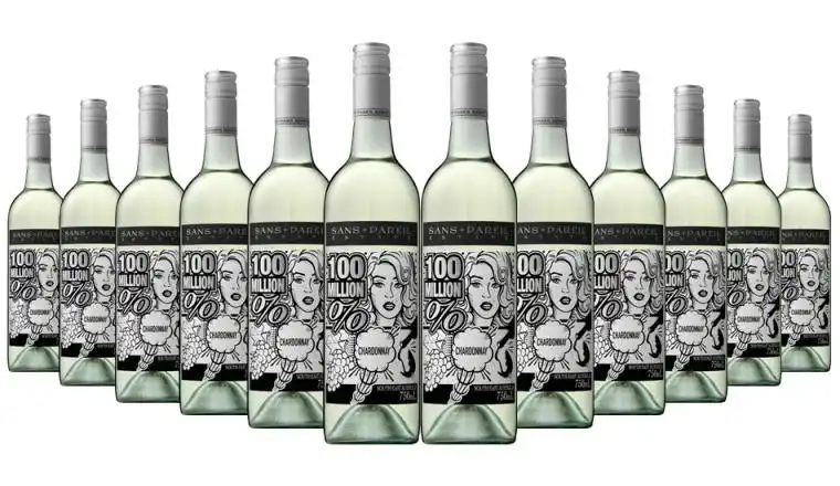 100 Million % Chardonnay Wine 2019 SEA - 12 Bottles