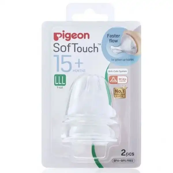 PIGEON Softouch Peristaltic Plus Teat LLL 2pcs